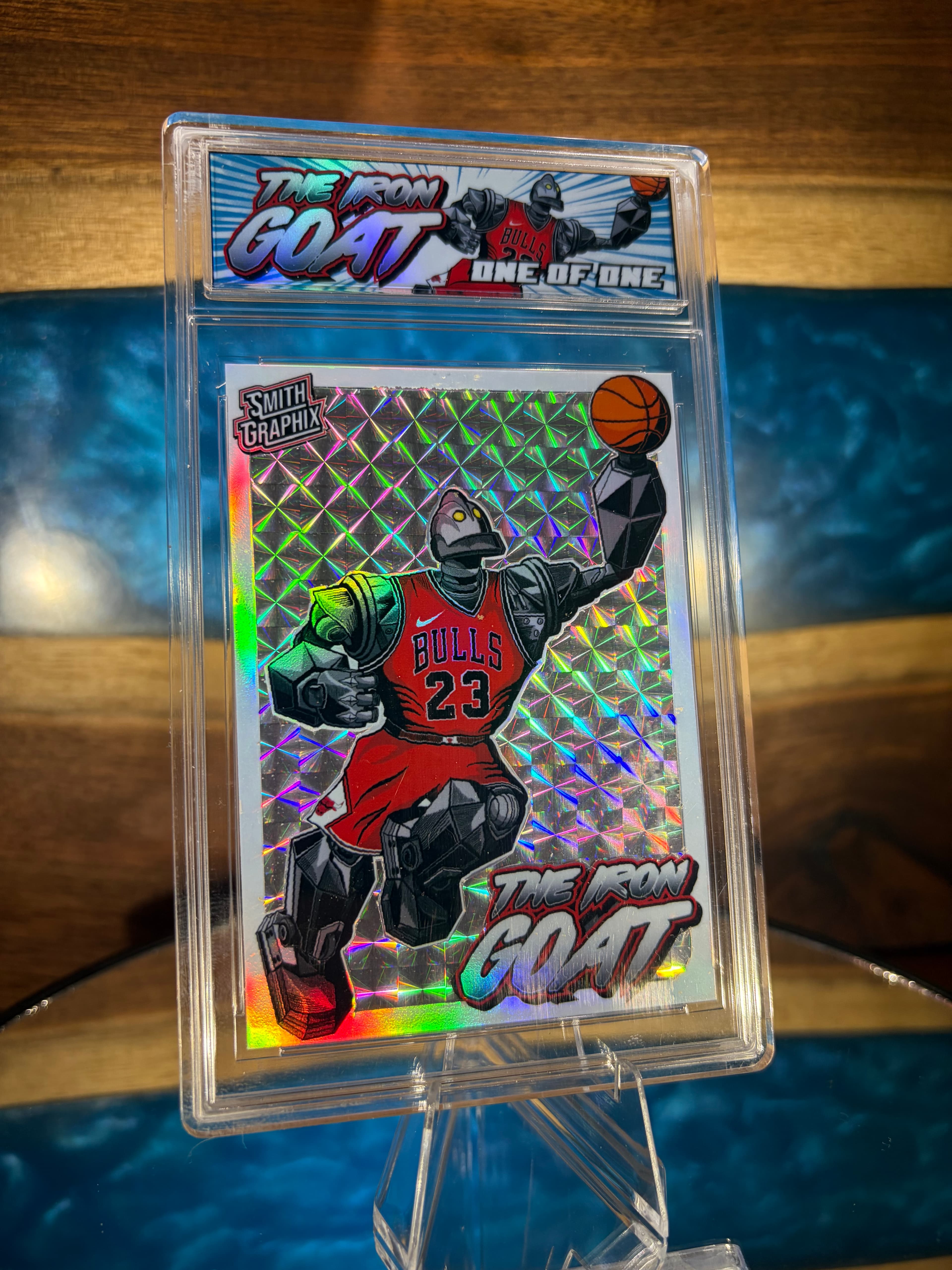 1/1 Silver Engine Turned MJ Iron GOAT