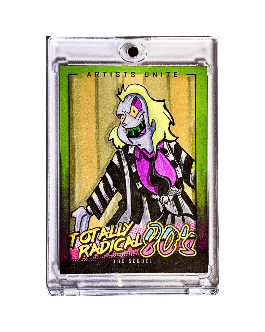 Aaron Laurich Totally Radical 80's Beetlejuice Marker ACEO Illustration