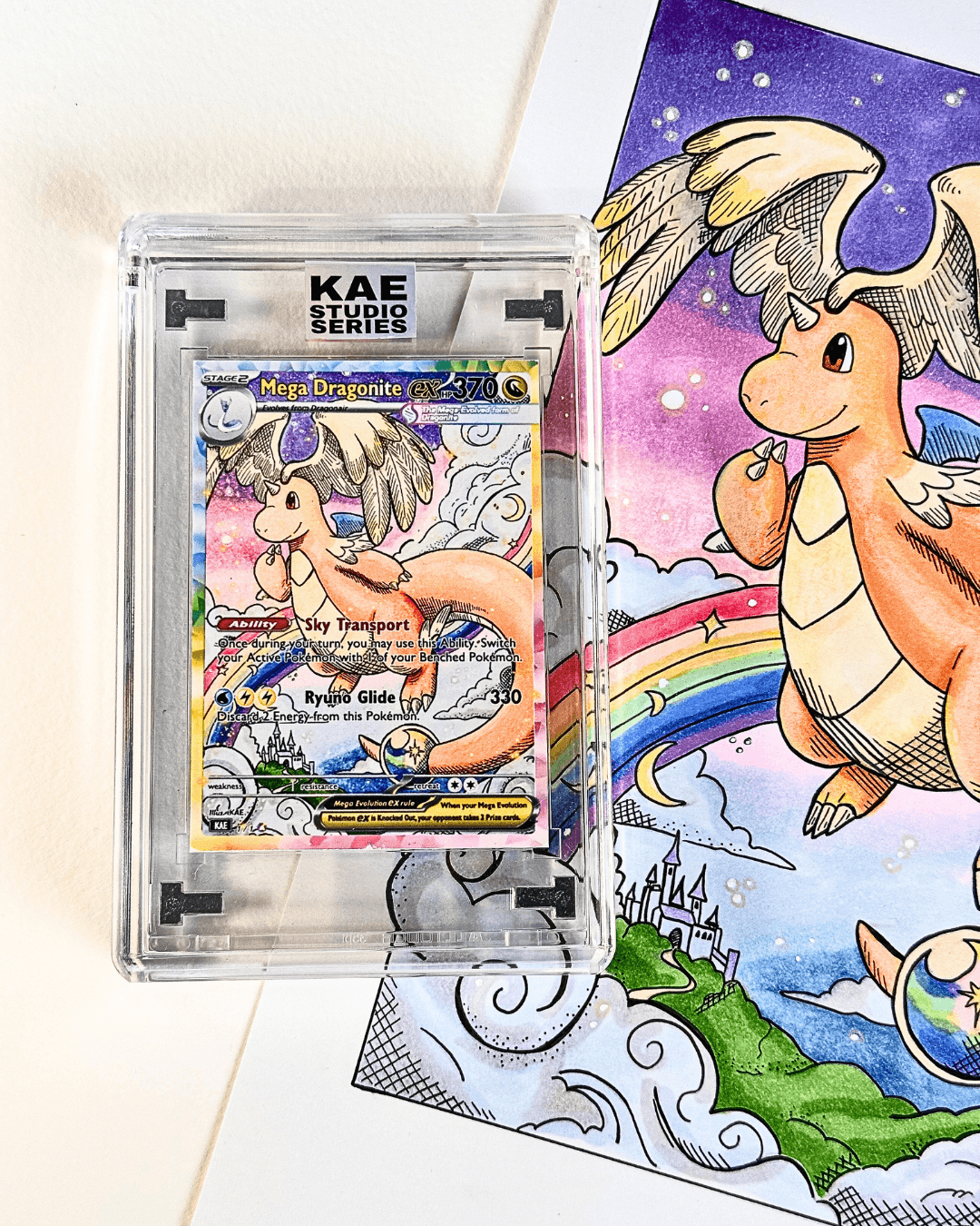 Mega Dragonite One-of-One Art Piece by KAE