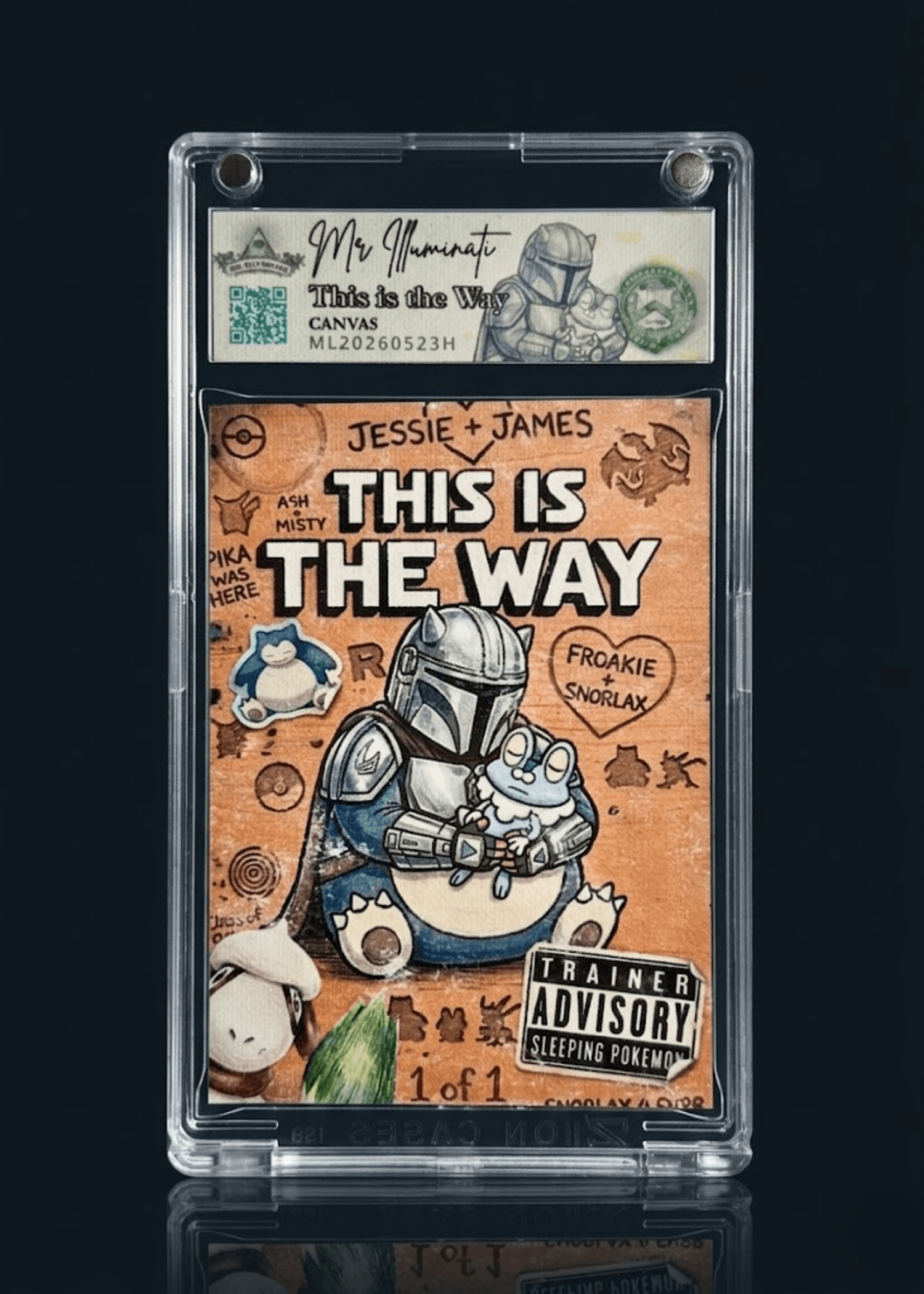This is the Way (Snorlax + Froakie) 1/3 Very Rare Art Piece by Mr. Illuminati