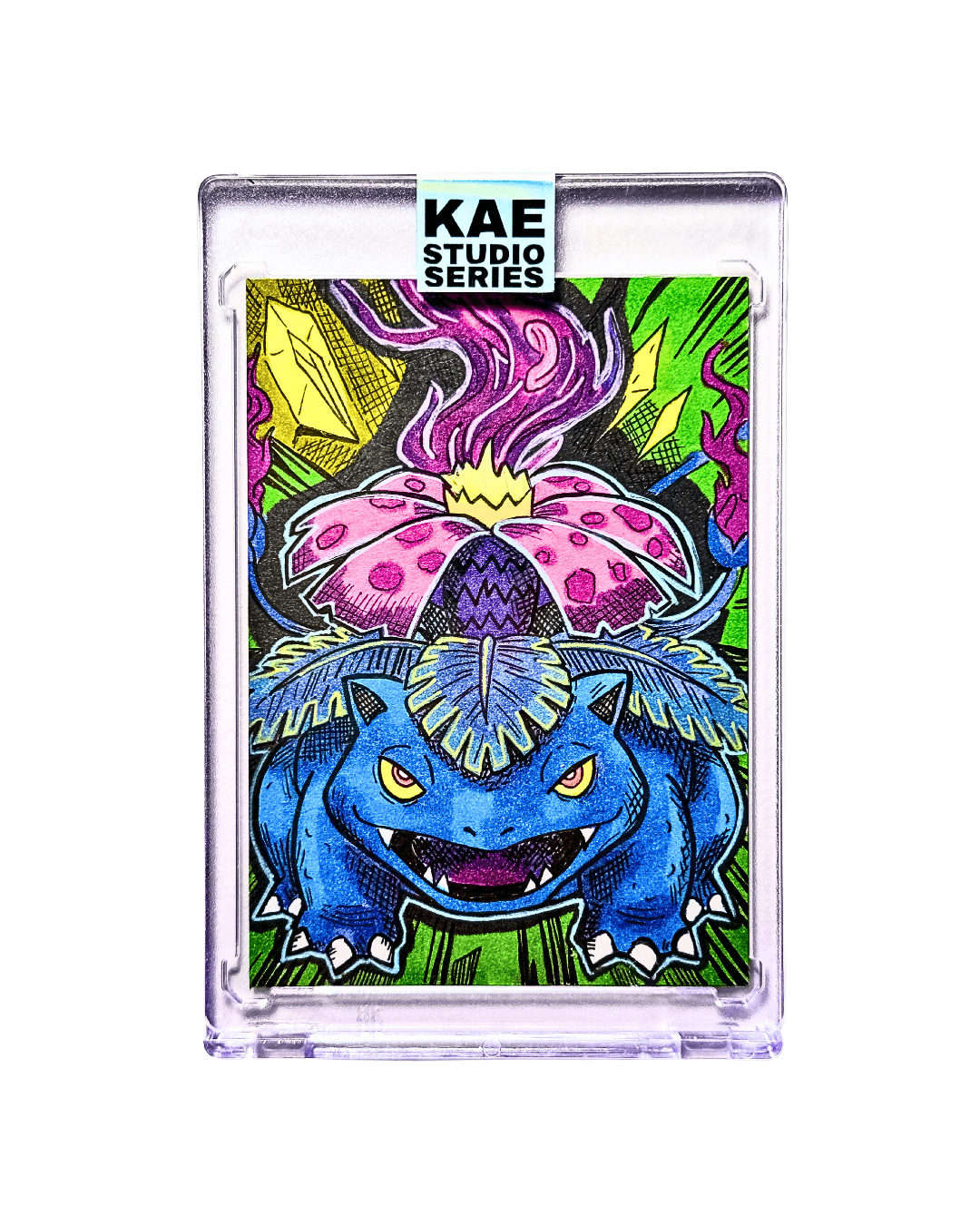 Neon Venasuar One-of-One ACEO Marker Illustraion by KAE