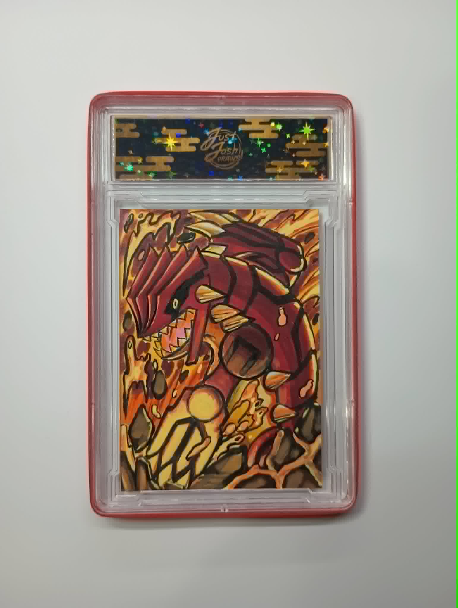 ACEO Original(drawing 1/1 sketch card Pokémon Fan art Groudon) by: Just Josh
