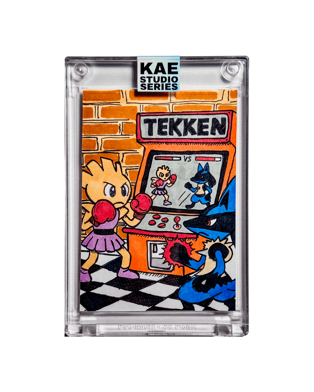 "Riolu vs Hitmonchan: TEKKEN" 1/1 Artist Proof (Marker, Signed) by KAE
