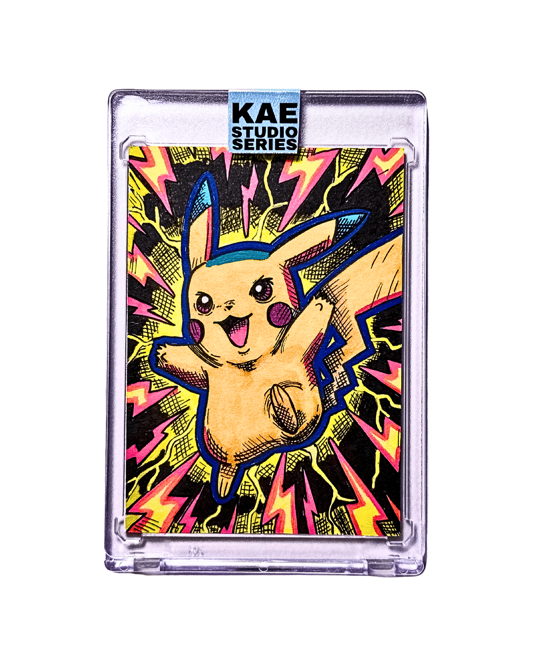 Pika'Chuuuu ACEO Marker Illustration One-of-One by KAE