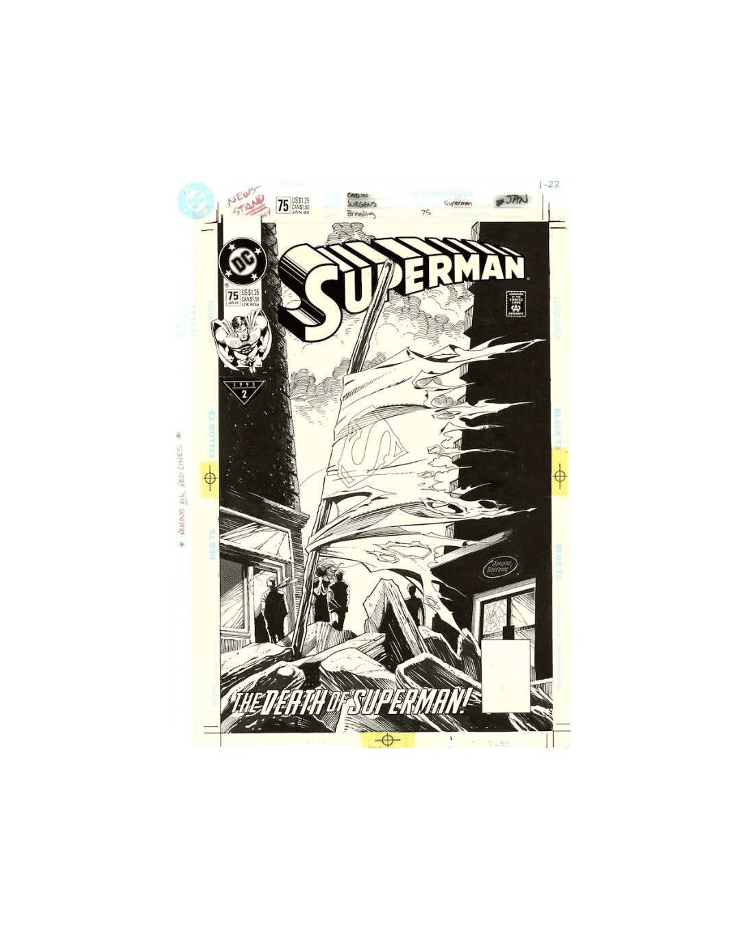 The Original Art From Death of Superman Is Going to Auction. All 26 Pieces Start at $1.