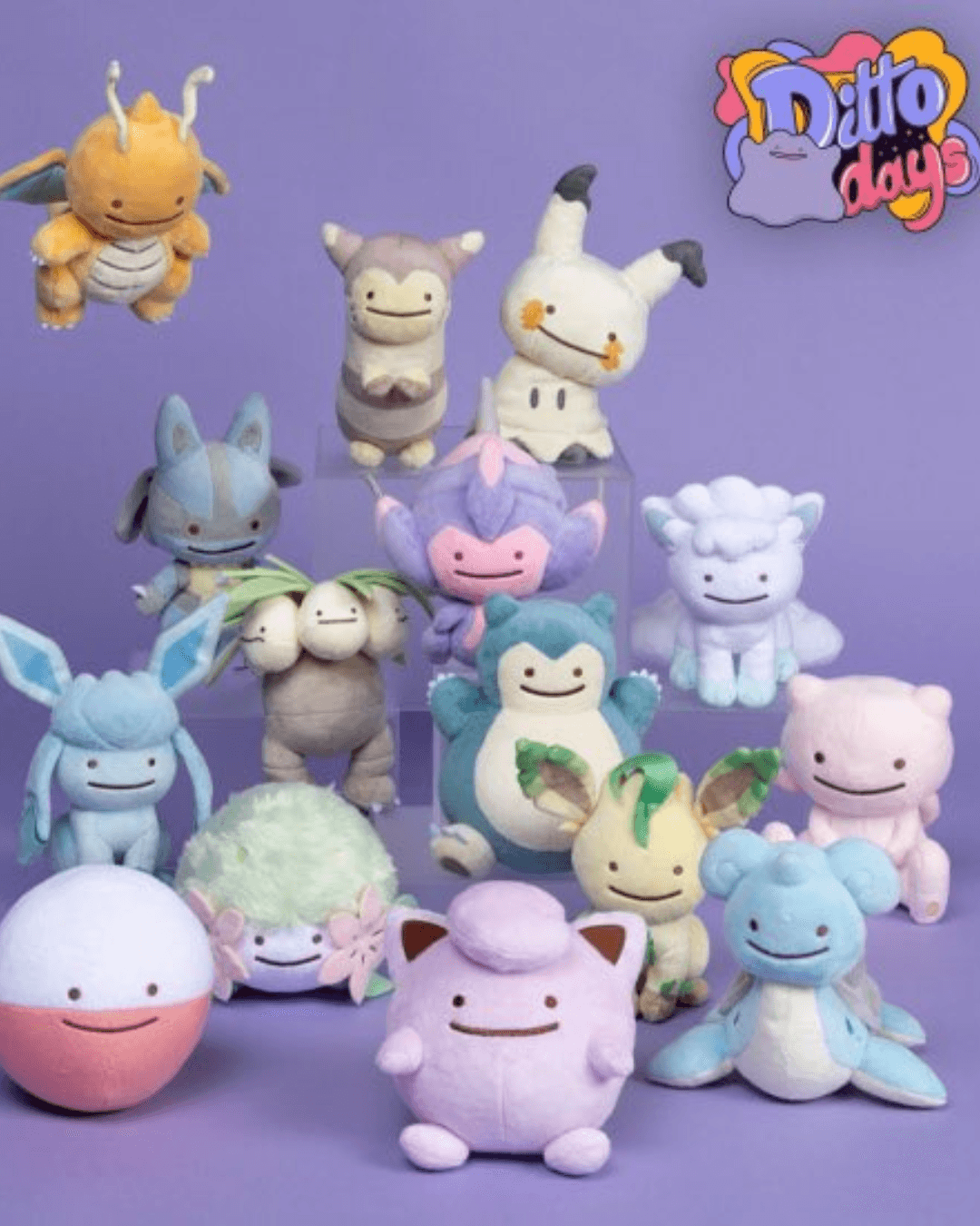 44 DITTO PLUSHIES JUST DROPPED AT POKEMON CENTER. SOME ARE ALREADY GONE.